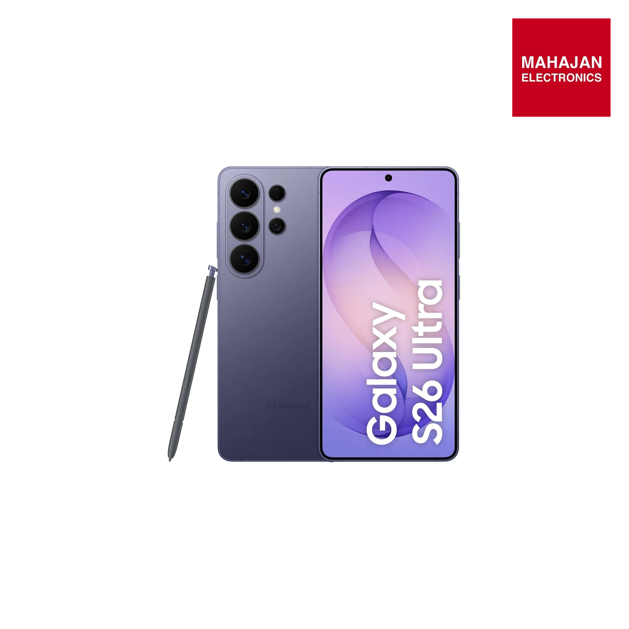 Samsung Galaxy S26 Ultra 5G (Cobalt Violet, 16GB RAM, 1TB Storage) with Built-in Privacy Display, AI Phone, Photo Assist, Creative Studio, 200MP Camera, 5000mAh Battery and Snapdragon 8 Elite Gen 5 Mahajan Electronics Online