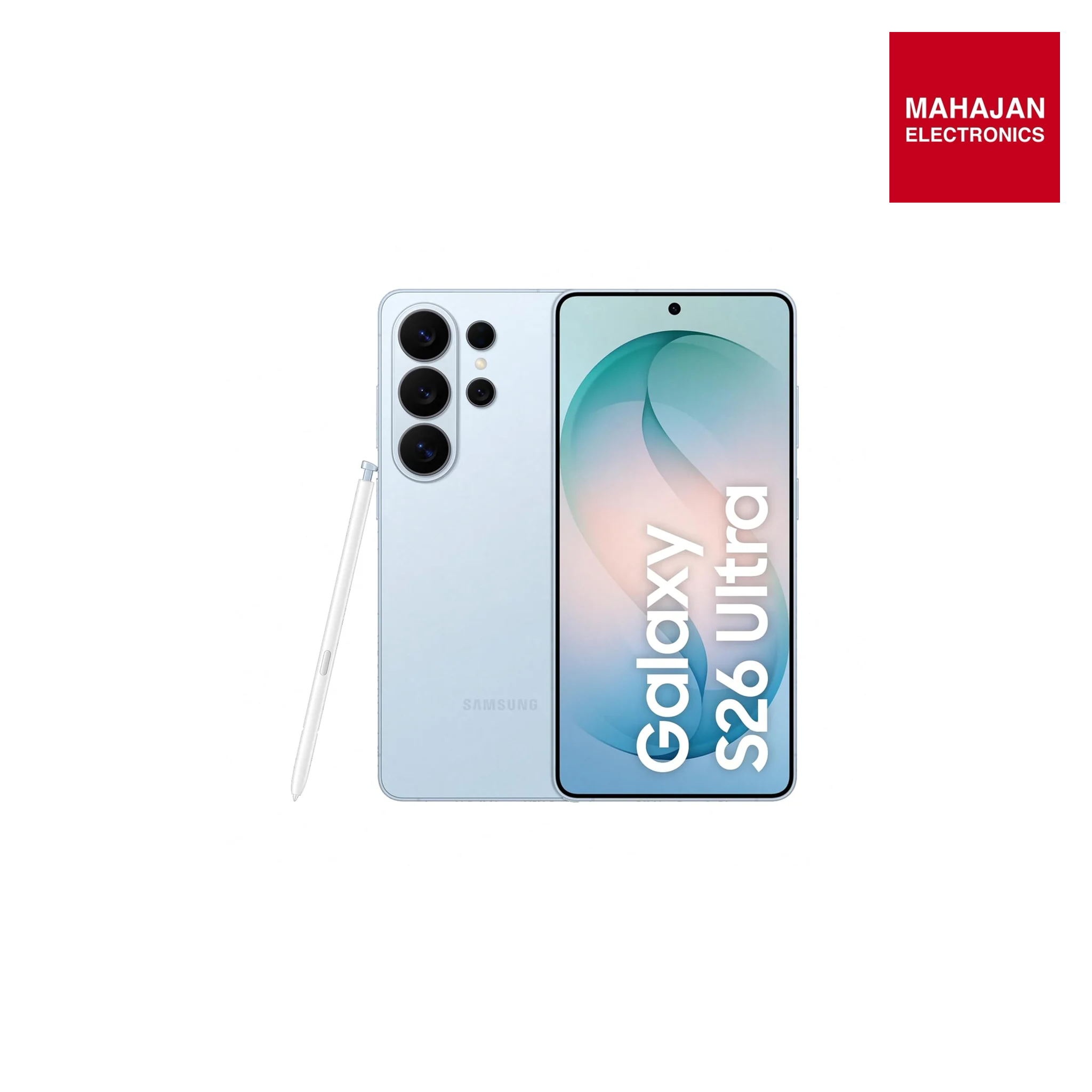 Samsung Galaxy S26 Ultra 5G (Sky Blue, 12GB RAM, 512GB Storage) with Built-in Privacy Display, AI Phone, Photo Assist, Creative Studio, 200MP Camera, 5000mAh Battery and Snapdragon 8 Elite Gen 5 Mahajan Electronics Online
