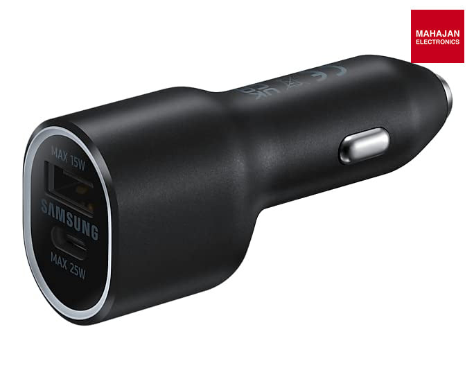 Samsung Original 40W Car Charger Duo (25W + 15W) – Super Fast Dual USB Car Charger Samsung – Mahajan Electronics Online.