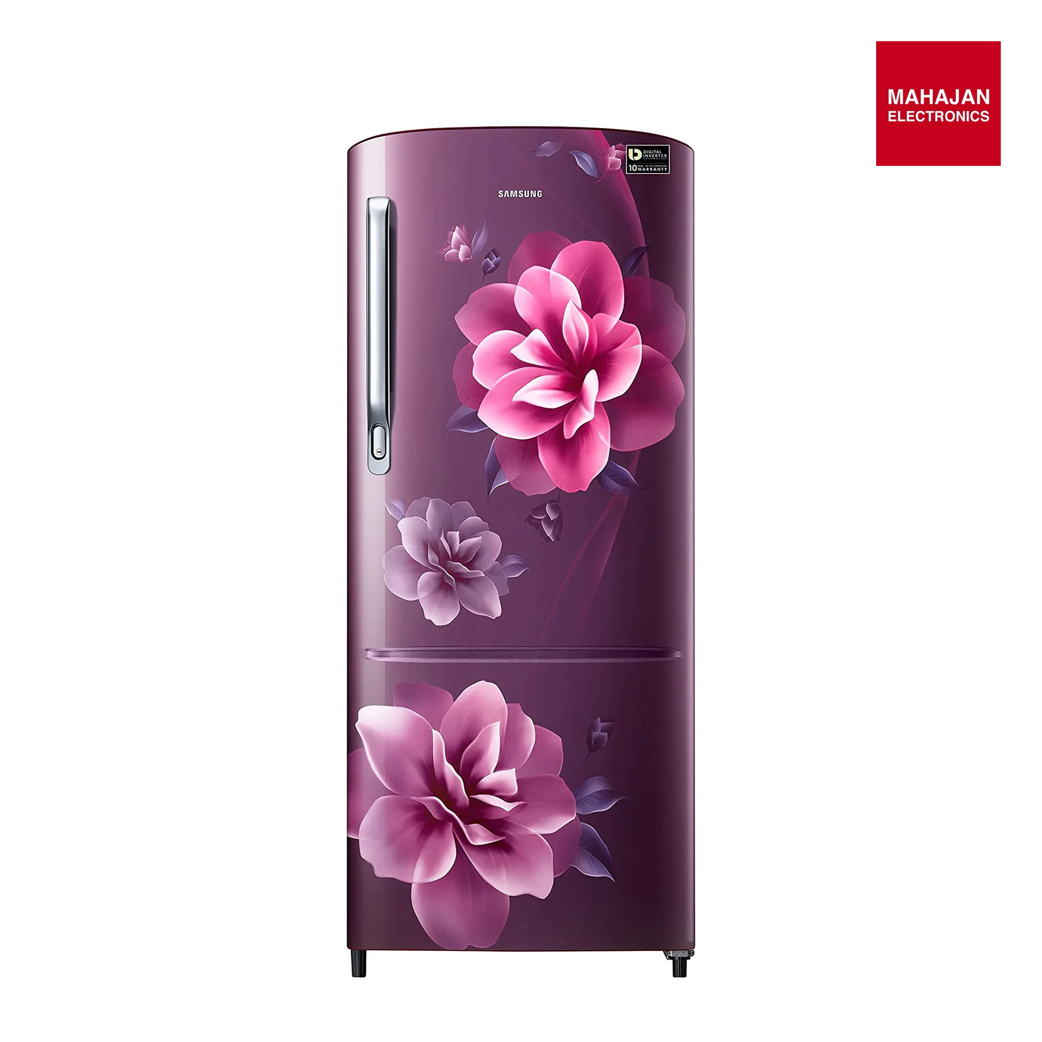 Samsung RR20C2723CR/NL 184L 3 Star Digital Inverter Direct-Cool Single Door Refrigerator(Camellia Purple) Mahajan Electronics Online