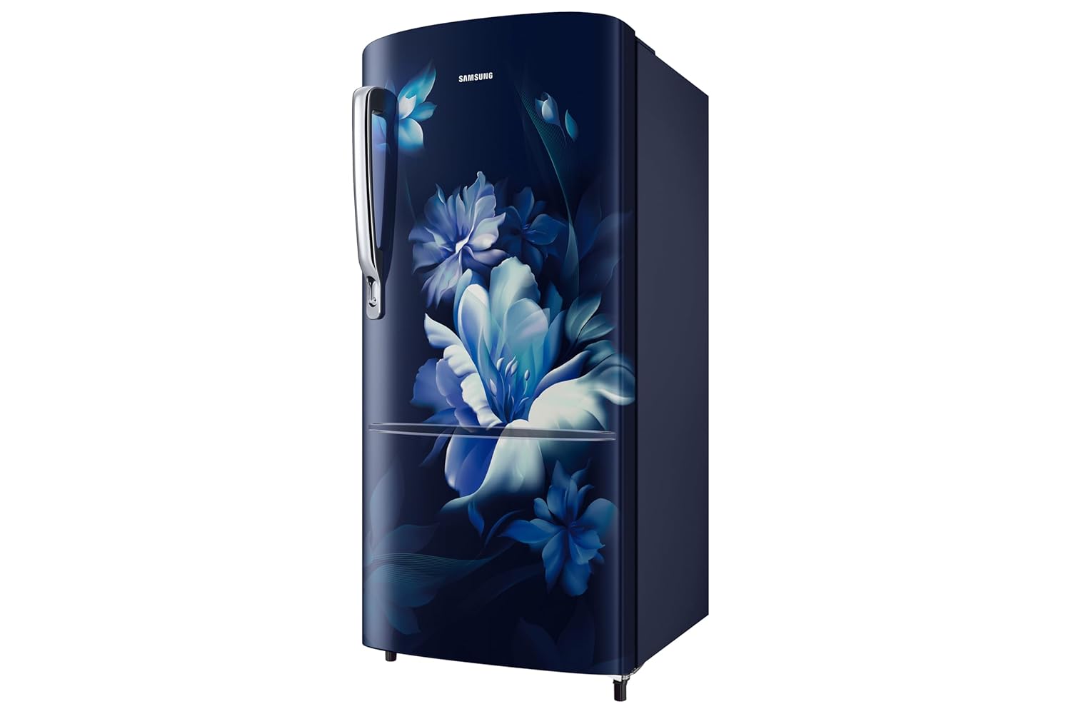 Samsung RR20H2723UZ/NL 183 L, 3 Star, Digital Inverter, Direct-Cool Single Door Refrigerator ( Midnight Blossom Blue, Single Touch Defrost, 2026 Model-Online Mahajan Electronics
