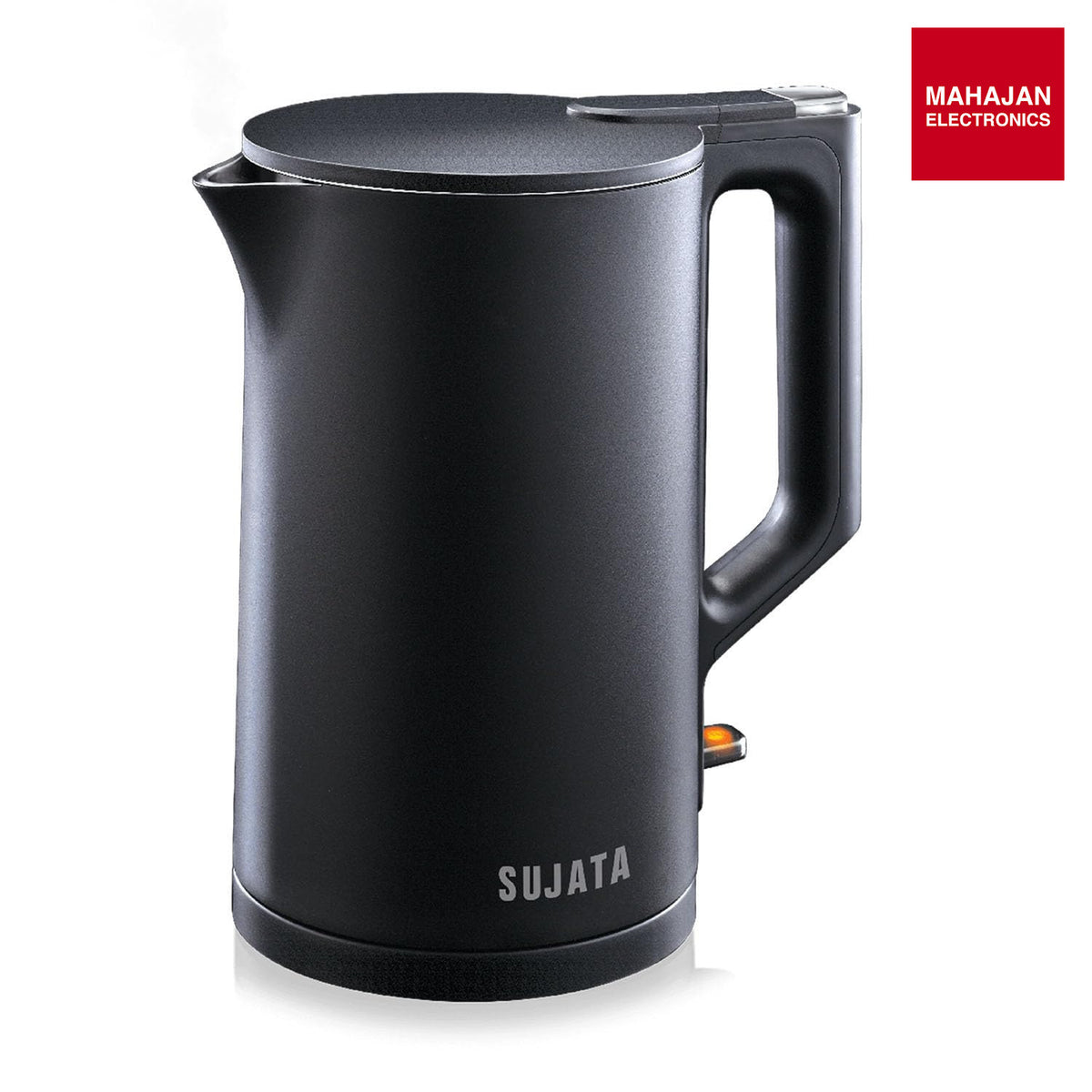 Sujata 1500 W Electric Kettle EK01 Black 1.5 Litre | Strix Controller | Cool Touch | 3 Way Auto Shut Off | Stainless Steel | 360 Degree base Sujata – Mahajan Electronics Online.