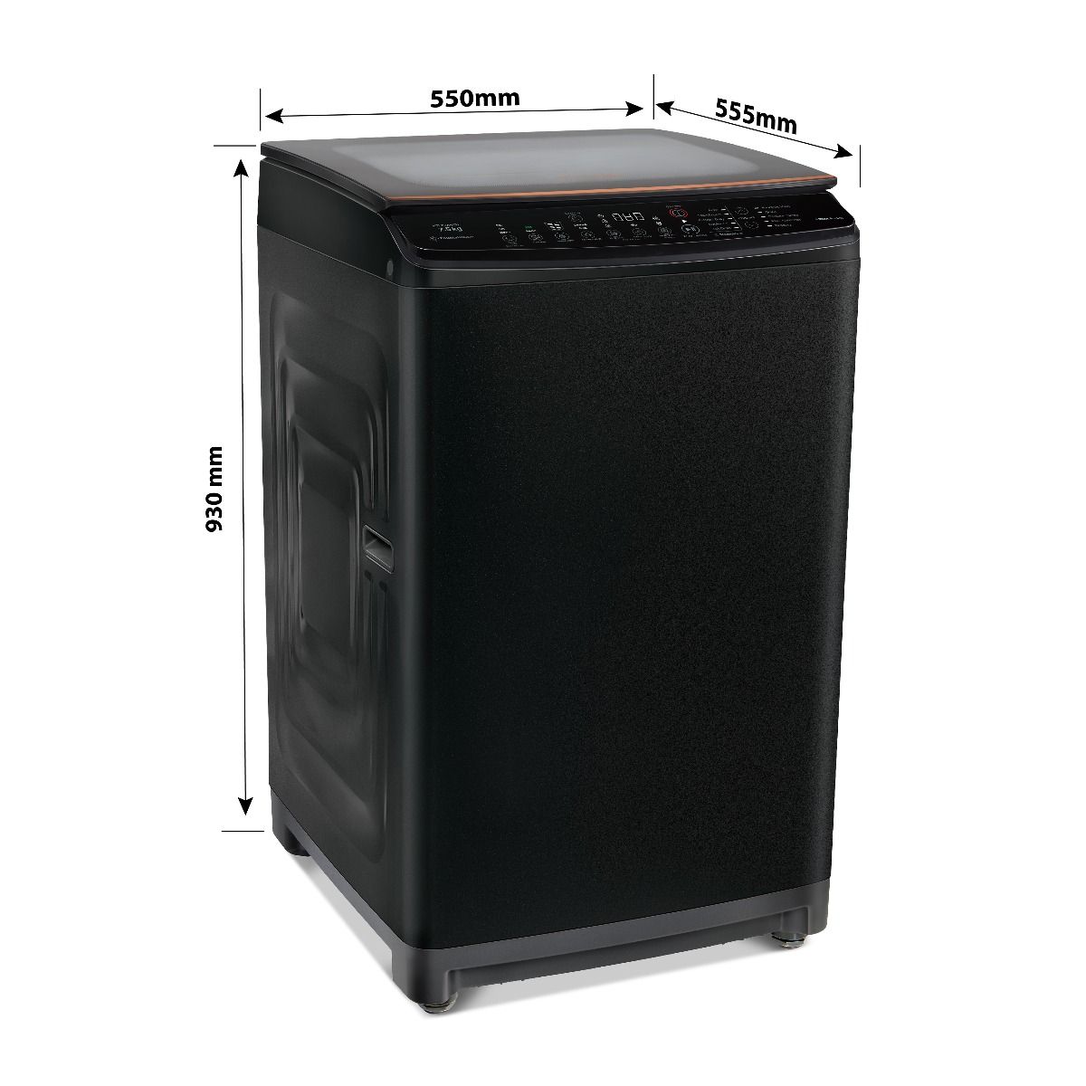 Voltas Beko WTL8512VAA/BPGJHD 8.5 Kg Fully Automatic Top Load Washing Machine | 5 Star | In-Built Heater | Black Voltas Beko
