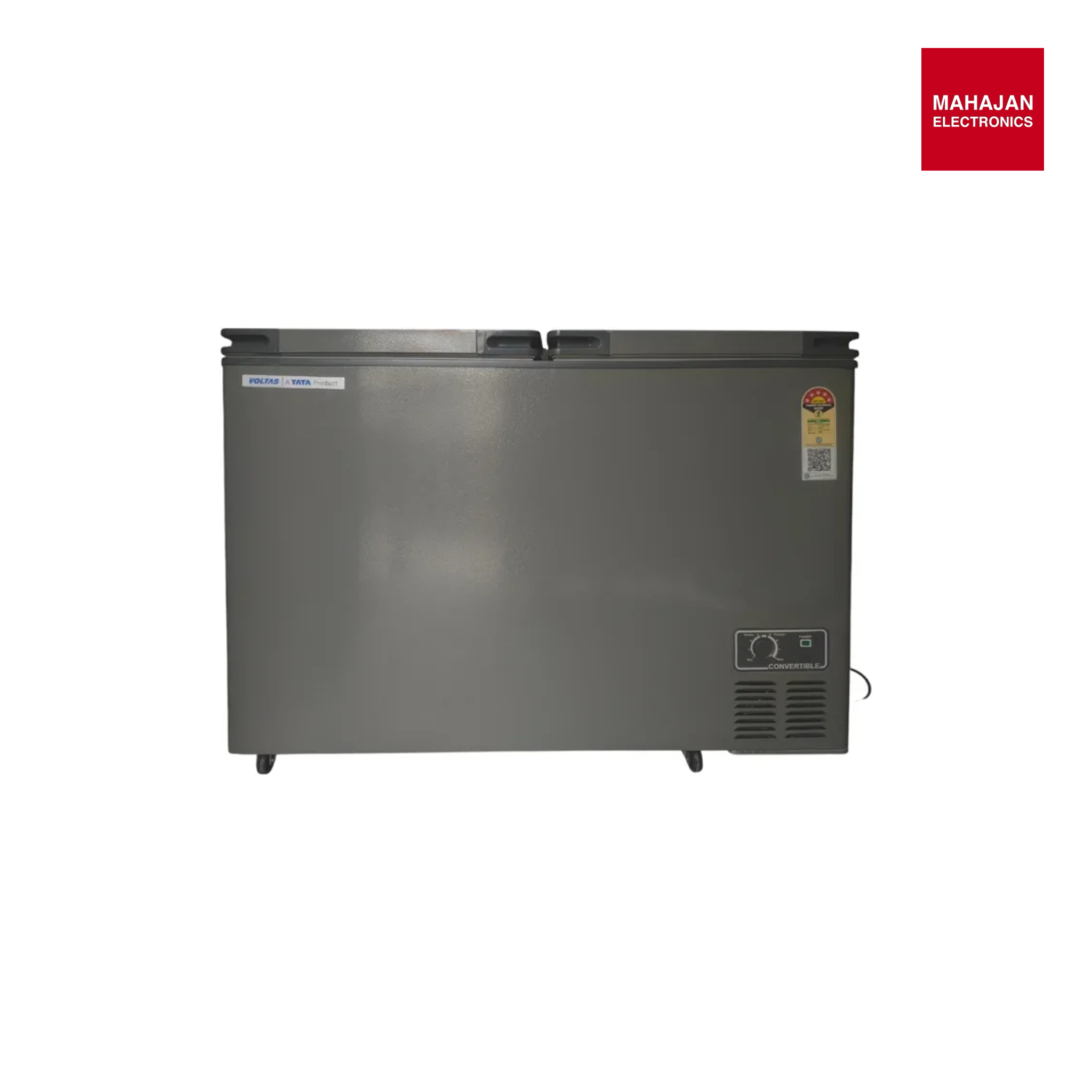 VOLTAS - CVF321DA5-W1-GW 312 Litre 5 Star Hard Top Deep Freezer – Double Door, Energy Efficient, R290 Refrigerant Mahajan Electronics Online