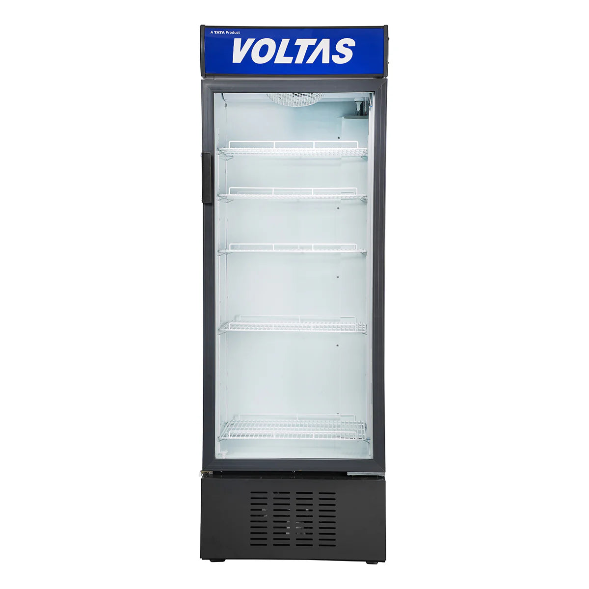 Voltas VC GT 450 SD P METALLIC EGREY Visi Cooler Single Door, 450 Liters, Black Voltas Mahajan Electronics online