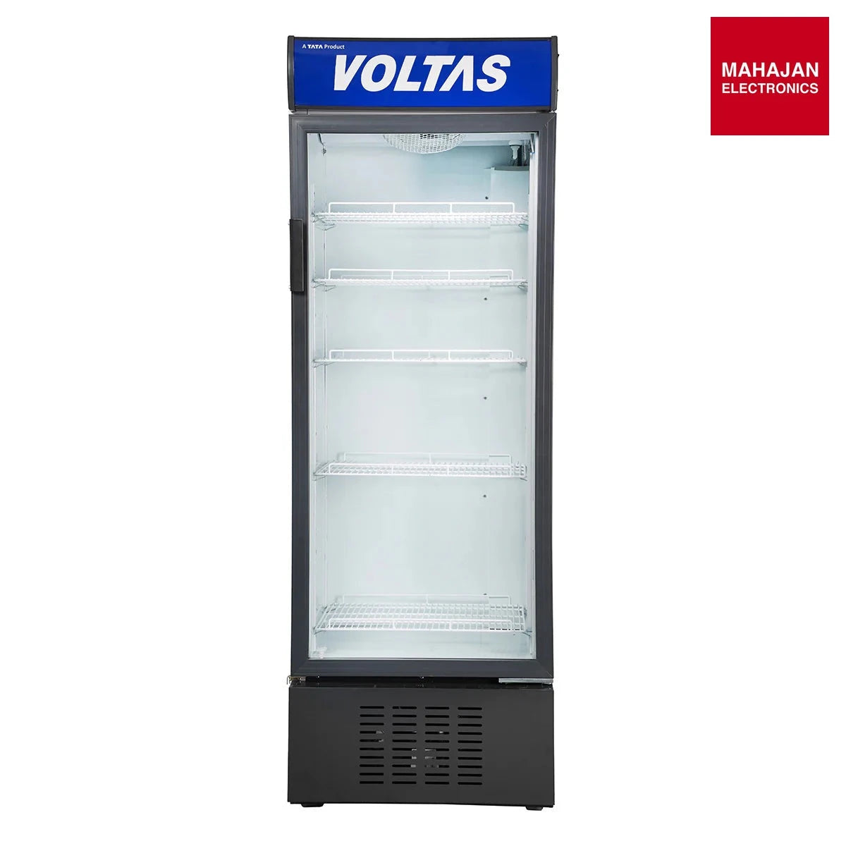 Voltas VC GT 450 SD P 450 L Single Door Visi Cooler Commercial Refrigerator for Beverages (Metallic Egrey) – Mahajan Electronics Online.