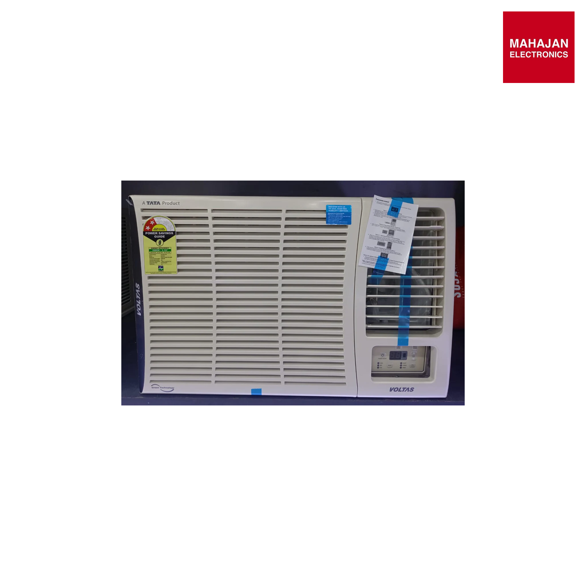 Voltas 182FS ELITE, White 1.5 ton 2 Star Fixed Speed Window AC (Copper, Anti Dust Filter, 2-Way Air Swing, Memory Restart, Sleep Mode () mahajan electronics online