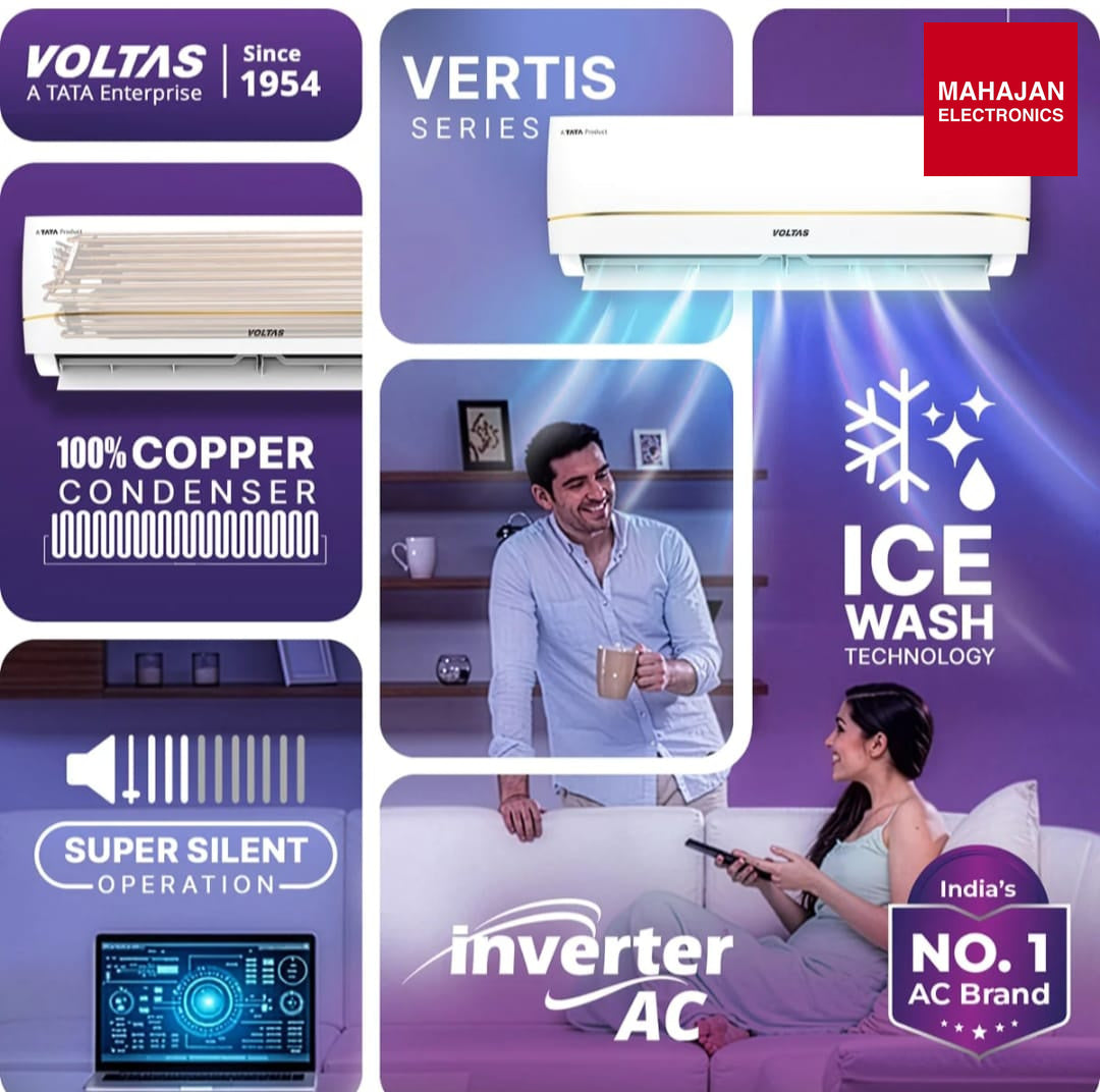 Voltas 183Inv Vertis Zenith Gold-1 1.5 Ton 3 Star Inverter Split AC (2026 Series)-Online Mahajan Electronics – Mahajan Electronics Online.