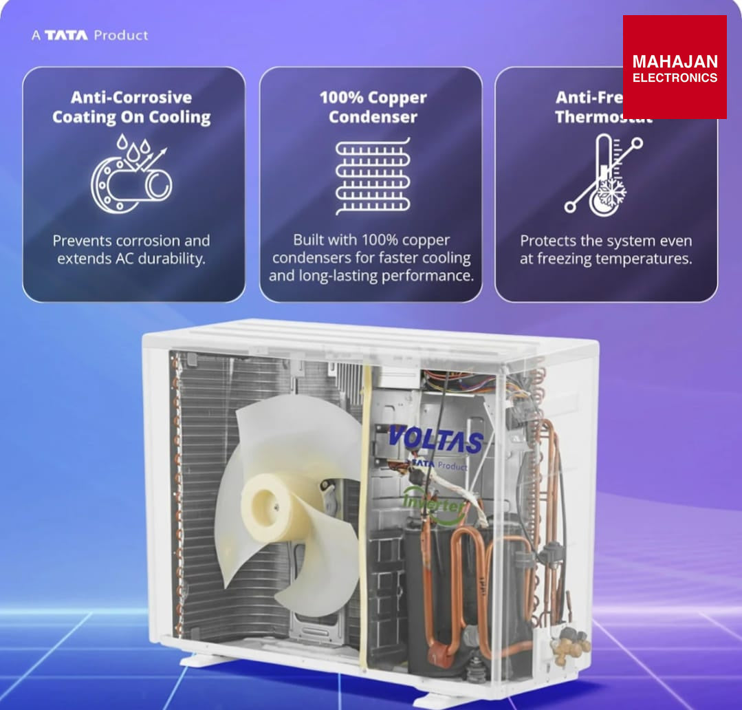 Voltas 183Inv Vertis Zenith Gold-1 1.5 Ton 3 Star Inverter Split AC (2026 Series)-Online Mahajan Electronics – Mahajan Electronics Online.
