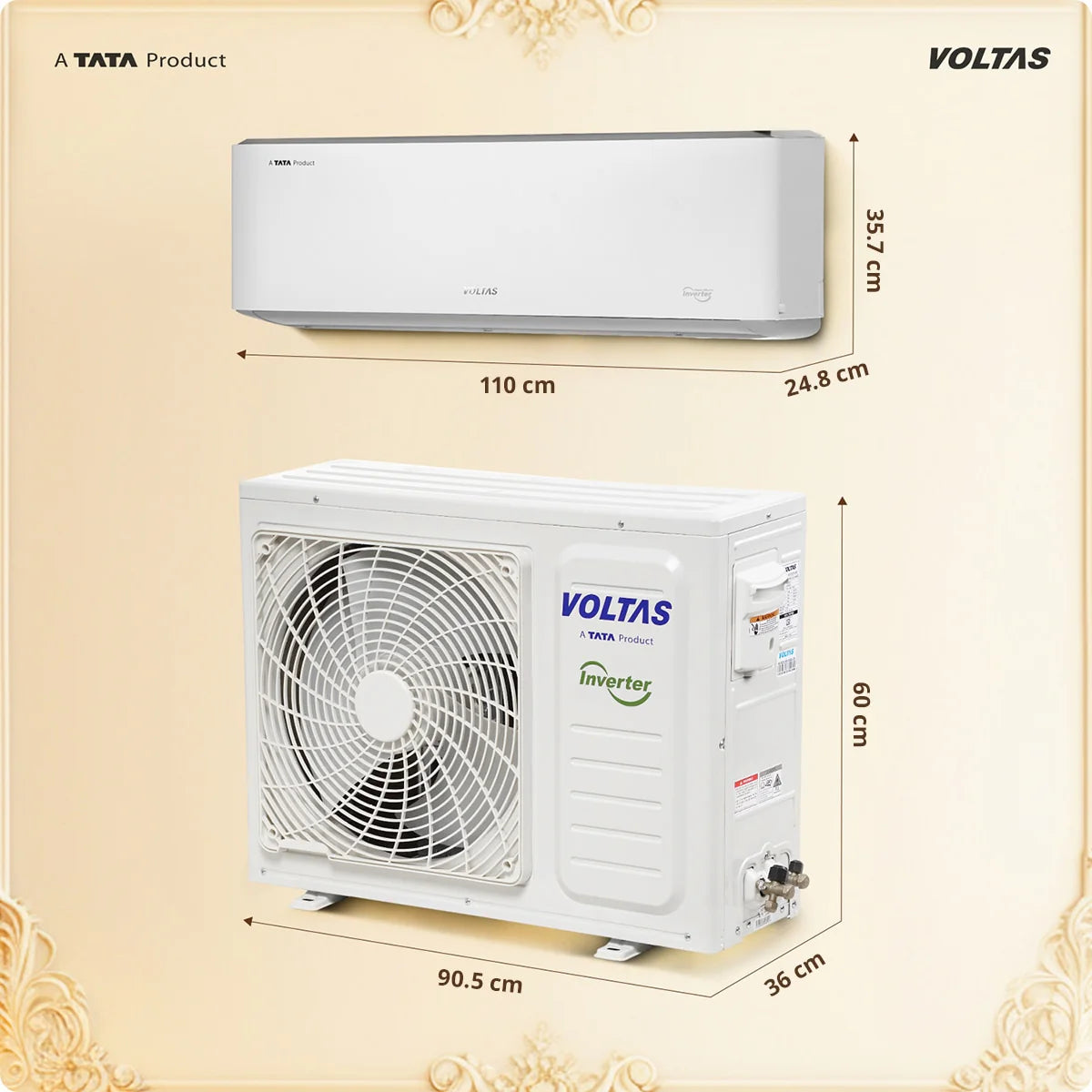 Voltas 243Inv Venus Luxe Adjustable Inverter AC (2026 Series) Heavy-Duty 1.5 Ton, 3 Star Split Ac-Online Mahajan Electronics