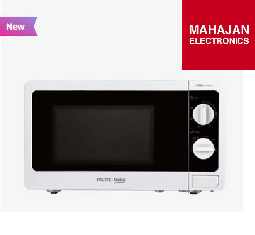 Voltas Beko MS20MPW10 20L Solo Microwave Oven (700W, Mechanical Knob Control, White, Compact Design)