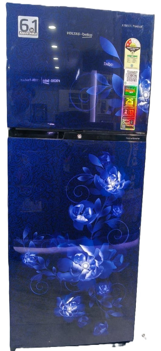 Voltas Beko RFF295C/2WPV100RCBDP 250L 2 Star Frost Free Double Door Refrigerator Celin Blue-Online Mahajan Electronics