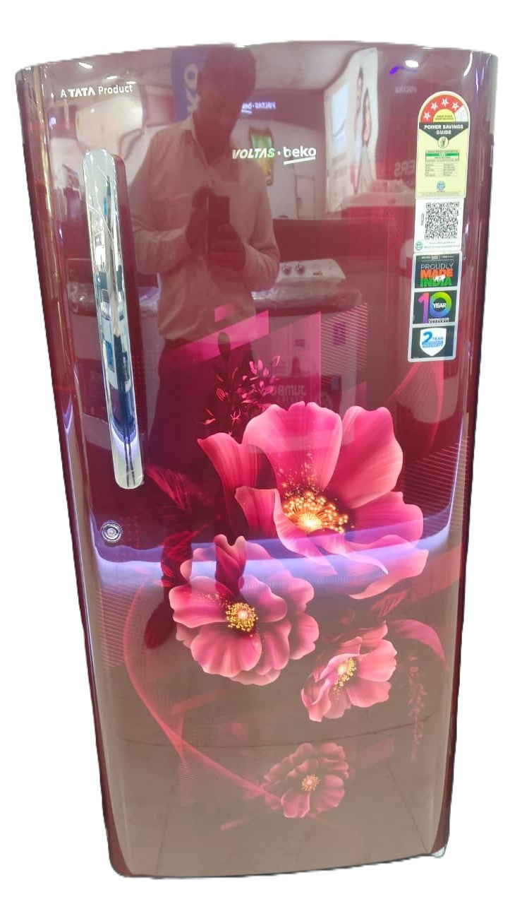 Voltas Beko VOLTBEK - RDC220A/4W0BWE0M0000GD 185L 4 Star Single Door Refrigerator Bonita Wine, | Direct Cool | Fresh Box Technology | Energy Efficient-Online Mahajan Electronics