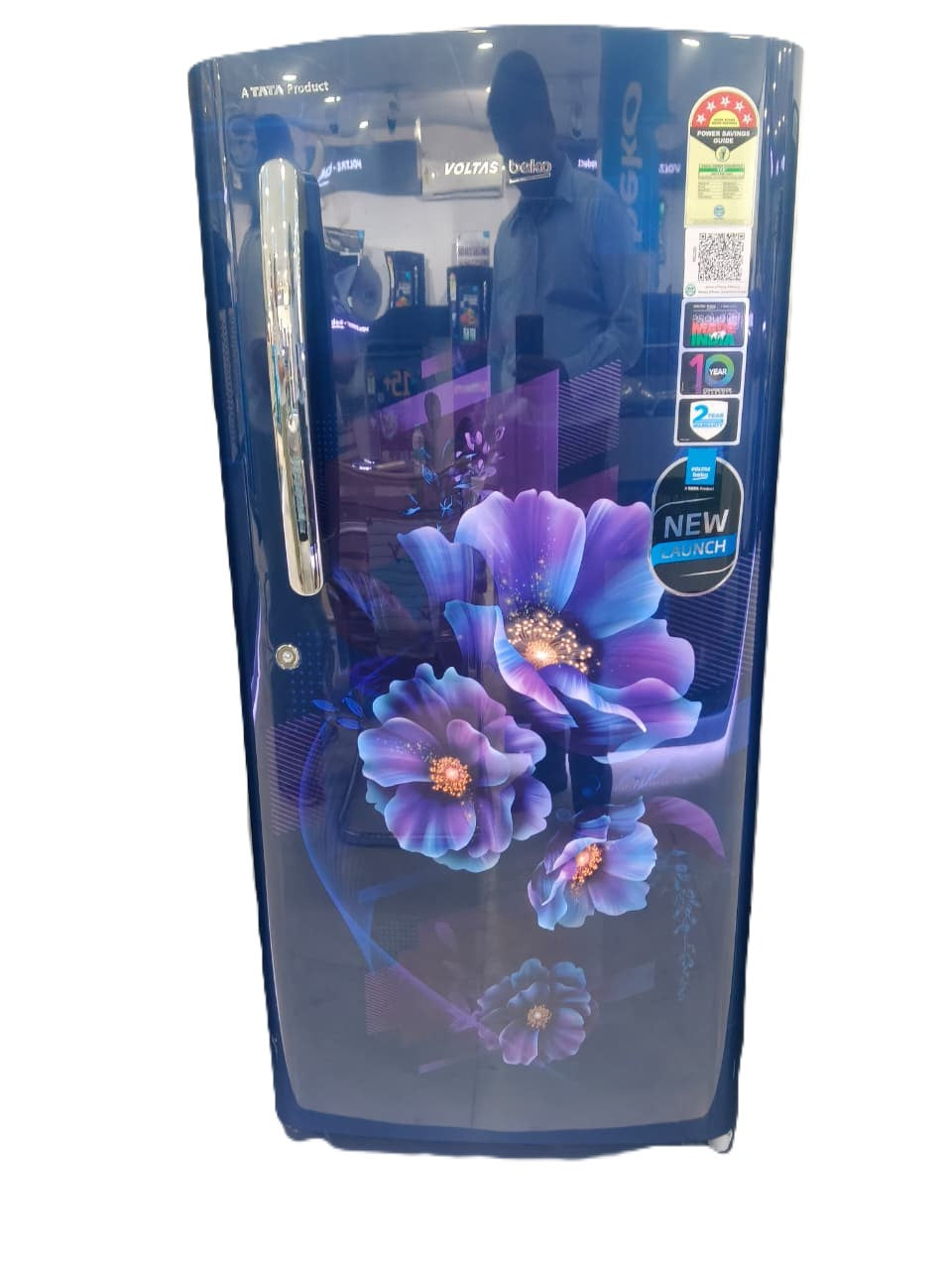 Voltas Beko VOLTBEK - RDC220V/5W0BBE0M000UGD 185L 5 Star Single Door Refrigerator , Bonita Blue | Direct Cool | Fresh Box Technology | Energy Efficient-Online Mahajan Electronics