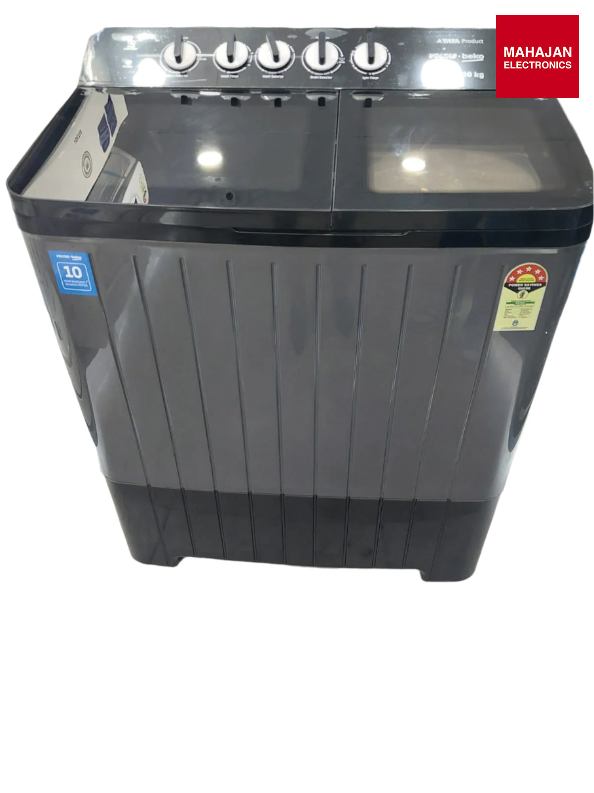Voltas Beko WTT100UPA/BKSSDG5GTDA 10 Kg 5 Star Semi Automatic Top Load Washing Machine Black Voltas Beko – Mahajan Electronics Online.