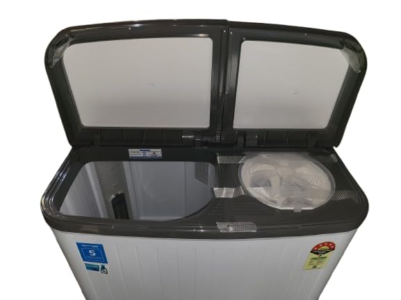 Voltas Beko WTT80DGRG/GRSSWH5GBDE 8 Kg 5 Star Semi Automatic Top Load Washing Machine Grey-Online Mahajan Electronics