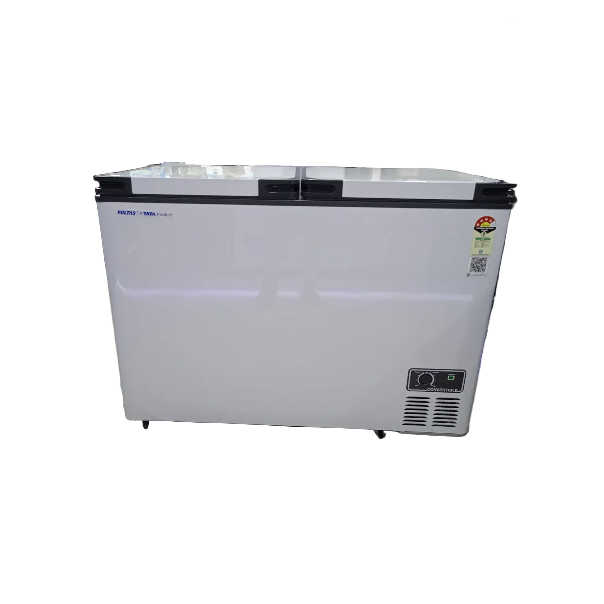 Voltas CVF406DA5-W-WA 361L Double Door Convertible Deep Freezer