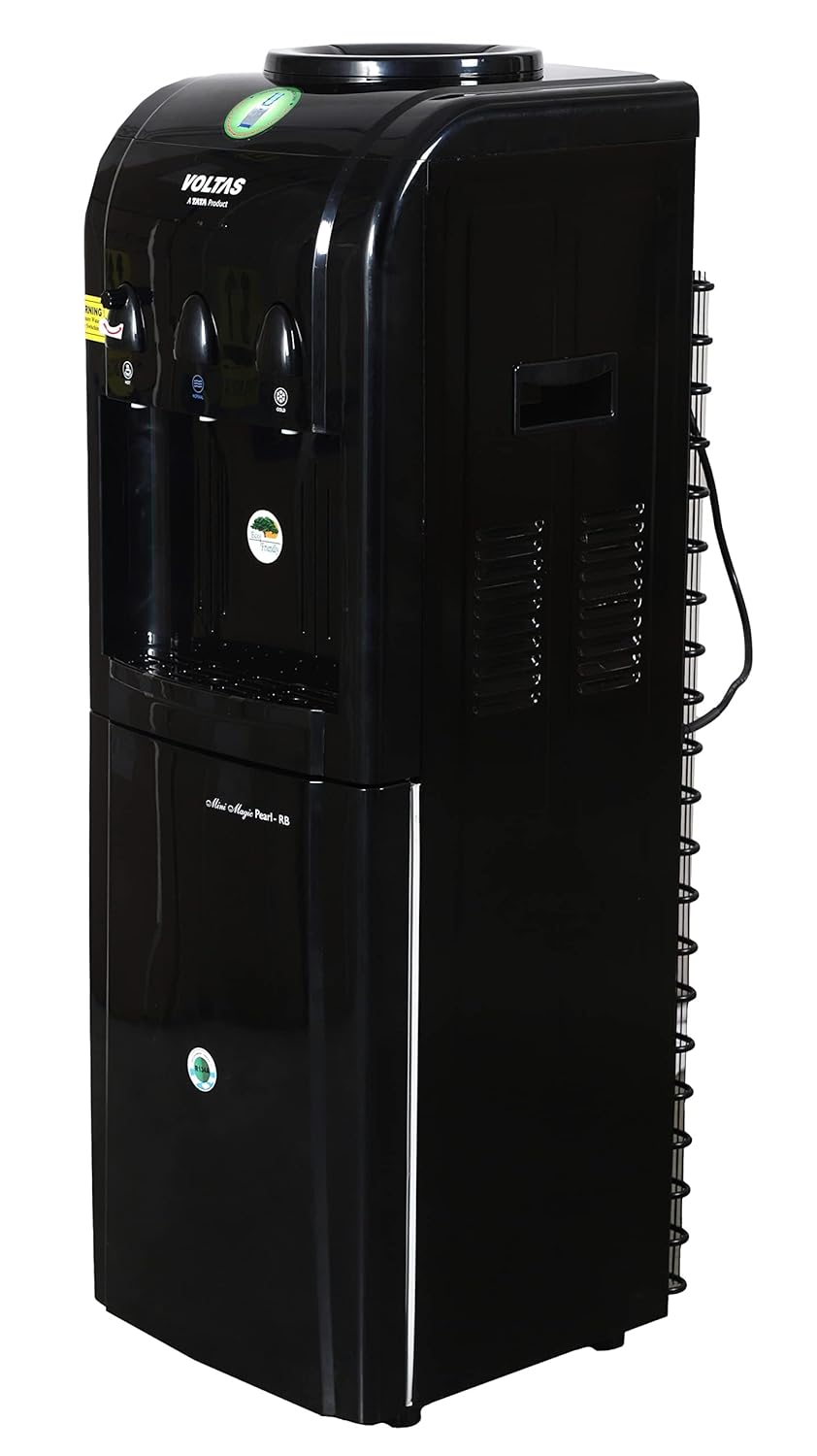 Voltas Mini Magic Pearl RB 20L Floor Mounted Water Dispenser (Black, Hot & Cold, Cooling Cabinet)