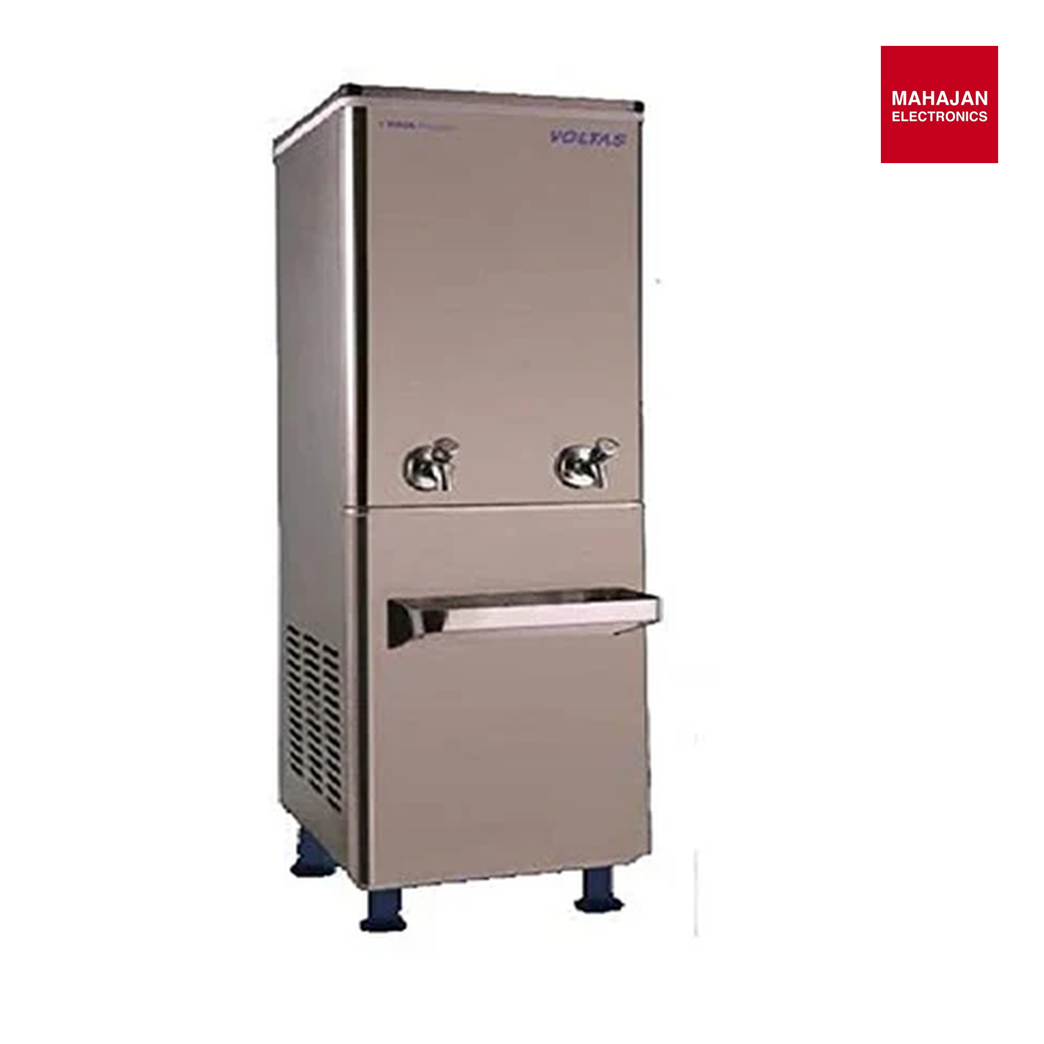 Voltas WC FS 60/120 NP 120L Stainless Steel Water Cooler with 60 L/hr Cooling, 2 Faucets, Eco-Friendly R134a Gas Mahajan Electronics