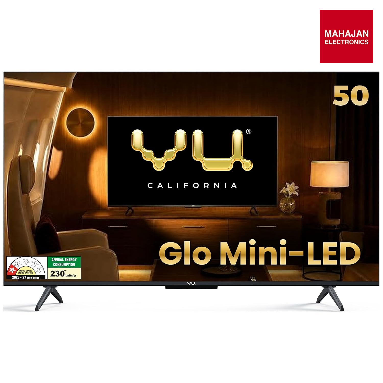 Vu GLO50MINILED California 126cm (50 inch) Glo MiniLED Google 4K TV 2026 - Mahajan Electronics Online
