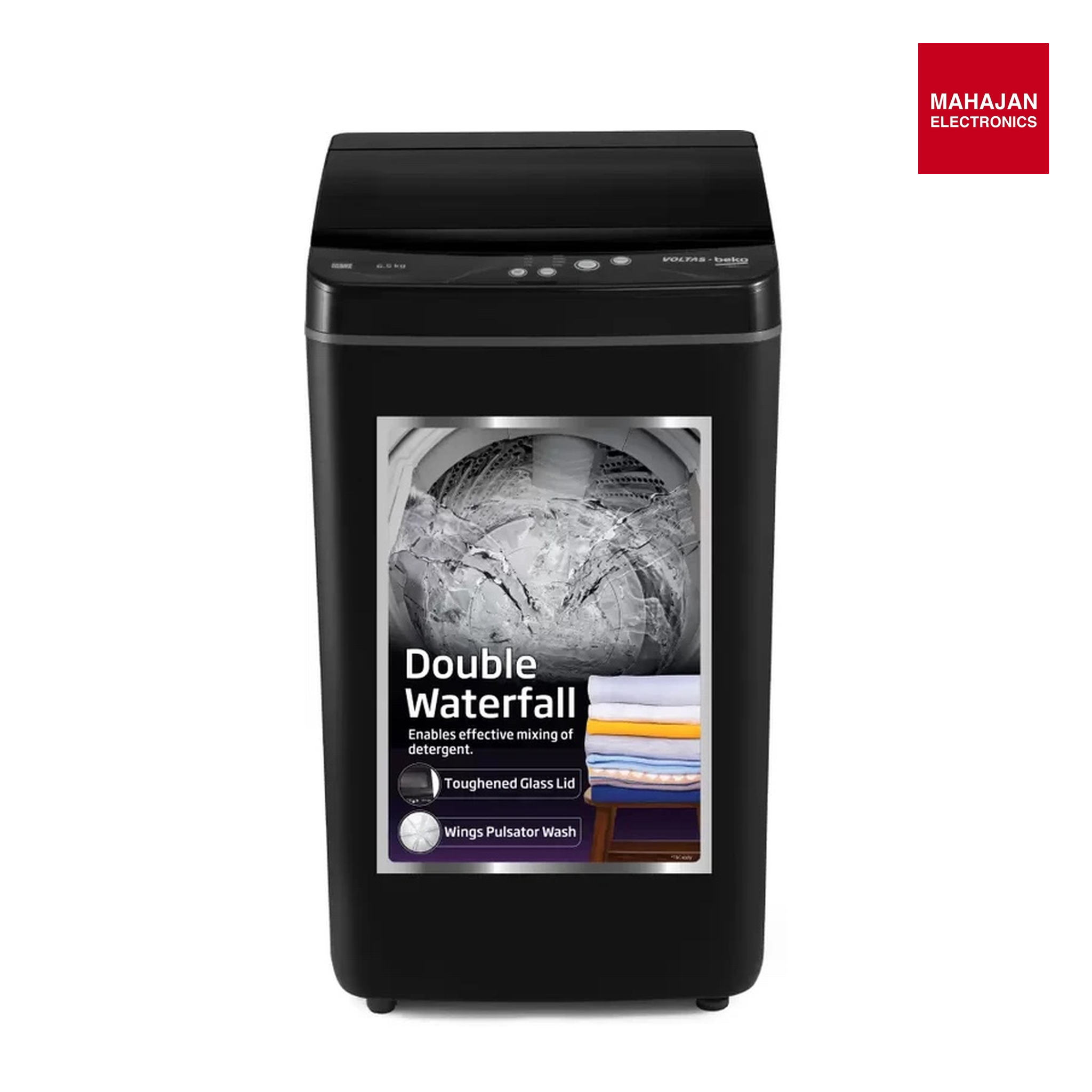 Voltas Beko 6 kg Fully Automatic Top Load Washing Machine – Black (WTL6004UEA/BPB)