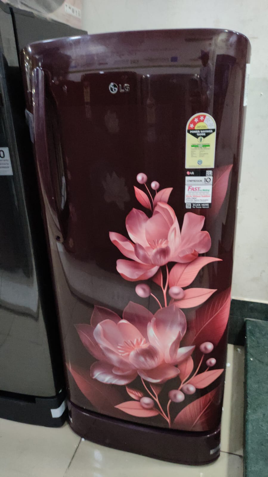 LG GL-D211HSMD 201 L 5 Star Direct-Cool Inverter Single Door Refrigerator ( Base Stand with Drawer & Smart Connect, Gross Volume- 204 Ltr.) LG