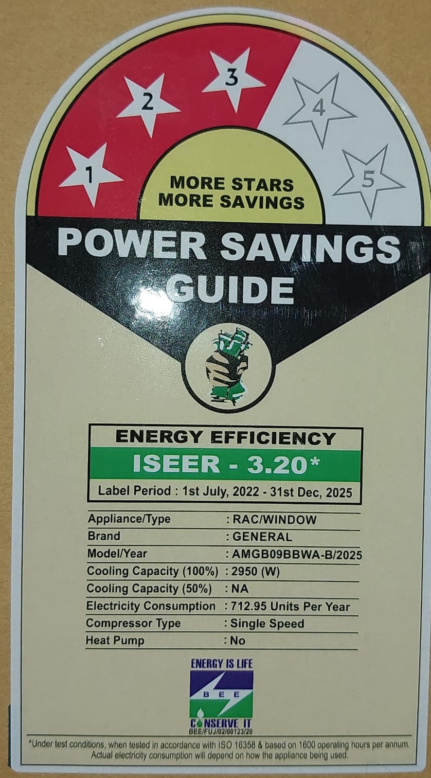 OGENERAL AMGB09BBWA-B WINDOW AC 0.8 TON 3 STAR 2025 Mahajan Electronics Online