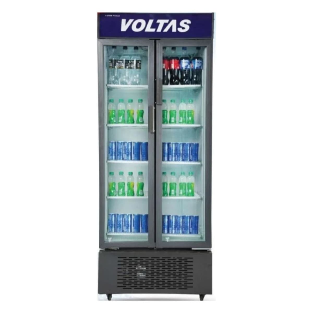 Voltas VC GT 550 DD P 550 Metallic EGRY Litre Double Door Visi Cooler | Commercial Display Refrigerator | Fan Cooling | LED Light Mahajan Electronics Online