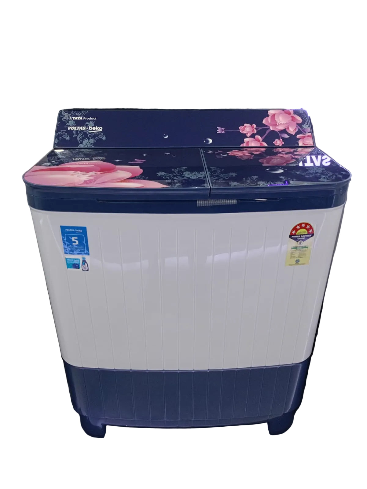 Voltas Beko WTT80DBLG/BLSSWH5GBDE 8 kg Semi Automatic Top Load Washing Machine | 5 Star | 1350 RPM | Two-Way Waterfall | Lint Filter | Mahajan Electronics Delhi NCR Mahajan Electronics Online