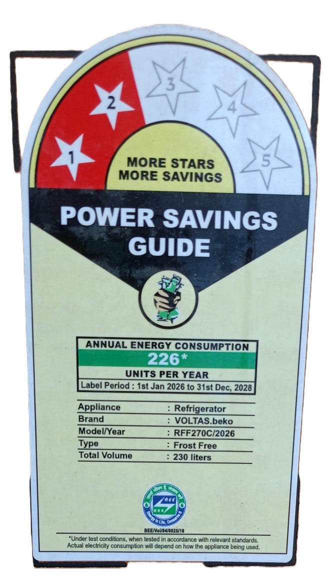 Voltas Beko RFF270C/2WPV100RBWD 230 L 2 Star Frost Free Double Door Refrigerator | Neo Frost Dual Cooling | ProSmart Inverter Compressor | Blossom Wine – Buy Online at Mahajan Electronics