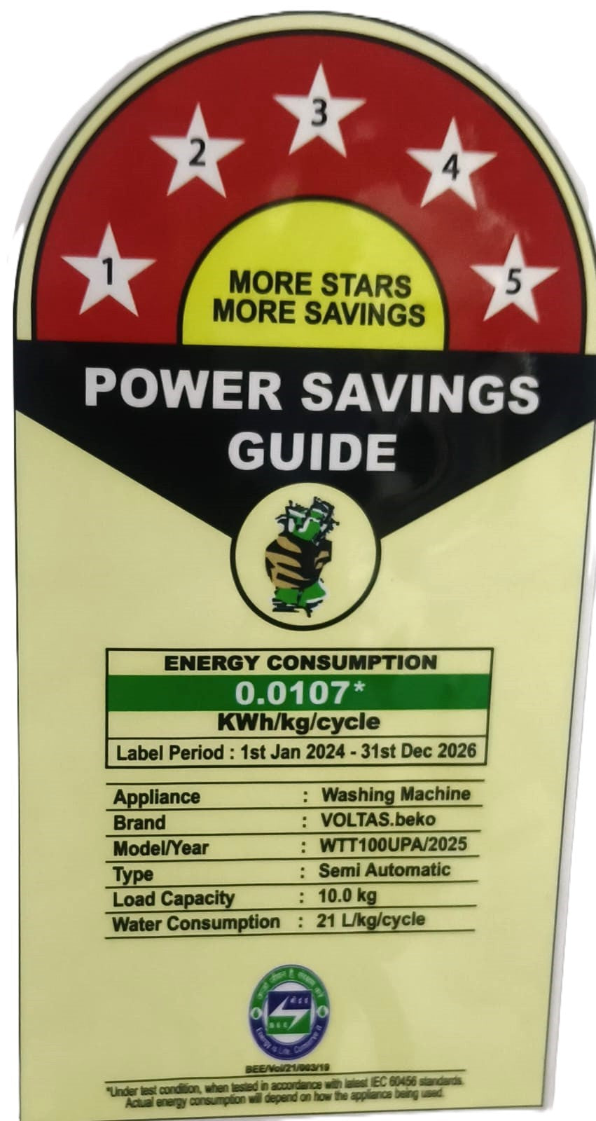 Voltas Beko WTT100UPA/BRSSWH5PTDA 10 kg Semi Automatic Top Load Washing Machine mahajan electronics 0nilne