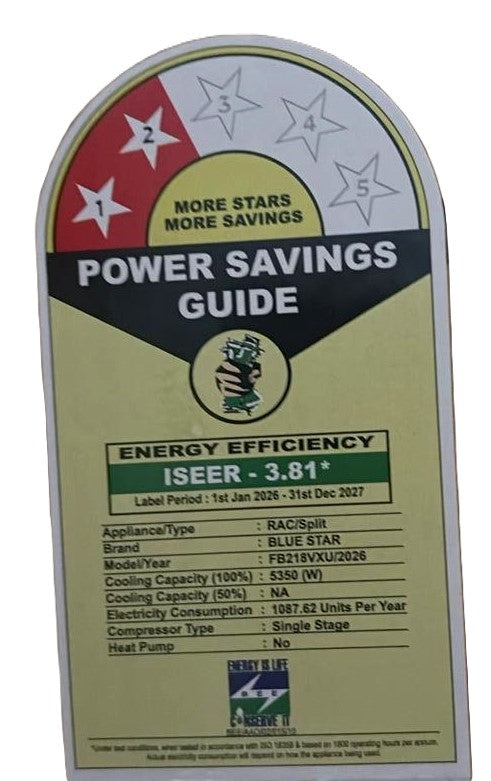 Blue Star FB218VXU 1.5 Ton 2 Star Fixed Speed Split AC | Turbo Cool | Copper Condenser | Anti-Corrosive Blue – Mahajan Electronics Online.