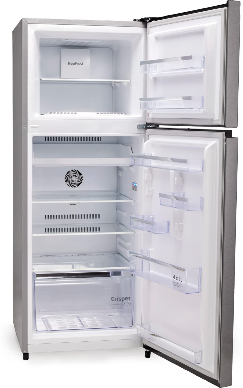 Voltas Beko RFF334D/1WPV100RXID 283L 1 Star Frost Free Double Door Refrigerator | Hairline Silver | ProSmart Inverter Compressor-Oline Mahajan Electronics
