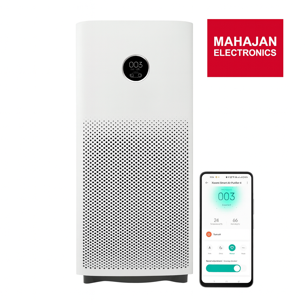 Xiaomi 4 Smart Air Purifier, Negative Air Ionizer, True HEPA Filter, traps 99.99% Viruses Mahajan Electronics Online