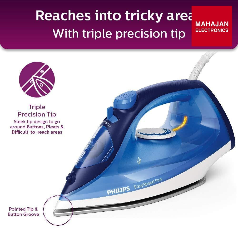 Philips EasySpeed Plus Steam Iron GC2145/20-2200W, Quick Heat Up with up to 30 g/min steam Philips