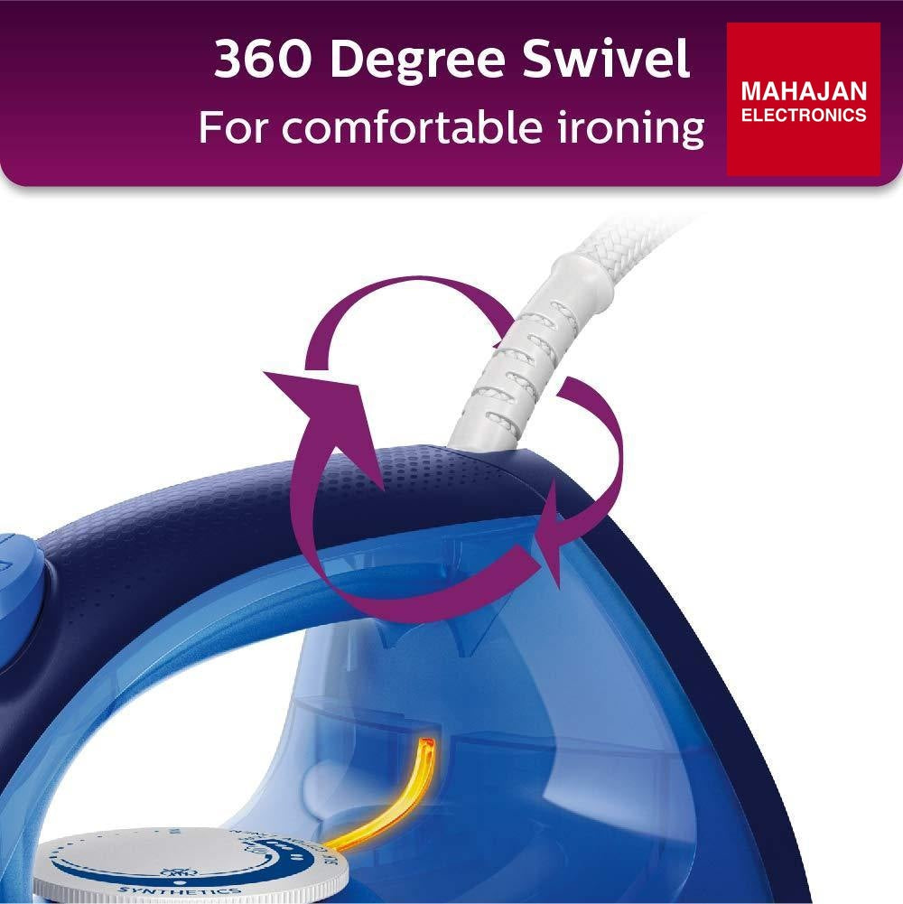Philips EasySpeed Plus Steam Iron GC2145/20-2200W, Quick Heat Up with up to 30 g/min steam Philips