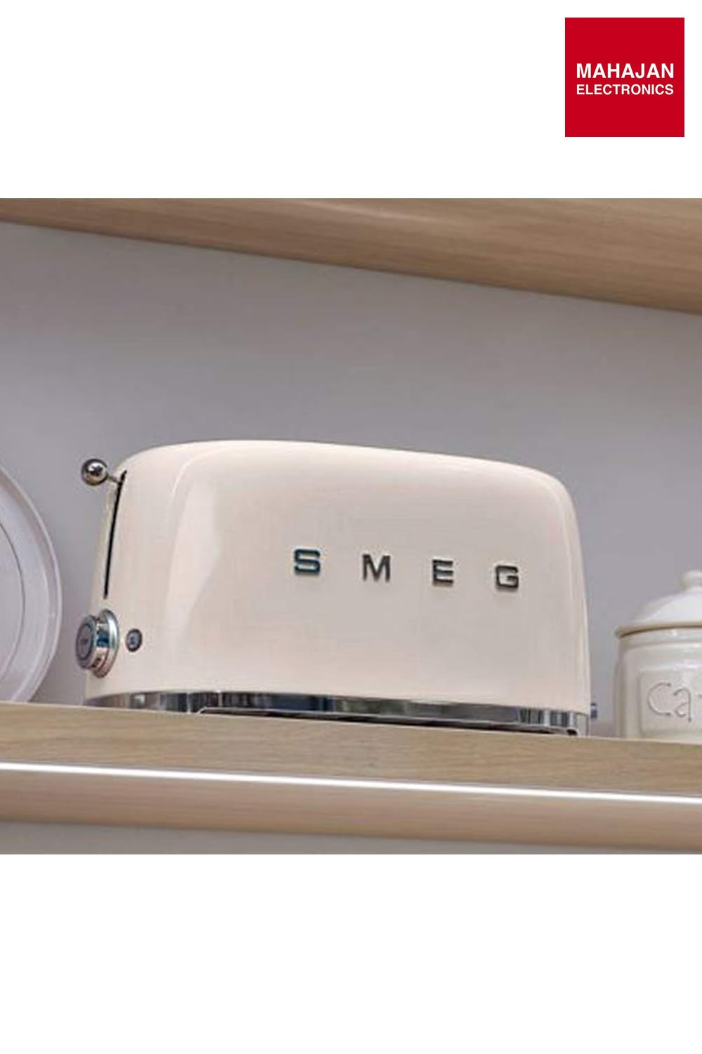 Smeg TSF01CREU Toaster, 2 Extra Wide Slot for 4 Slices, Original Italian Brand, Auto Center for Even – Mahajan Electronics Online.