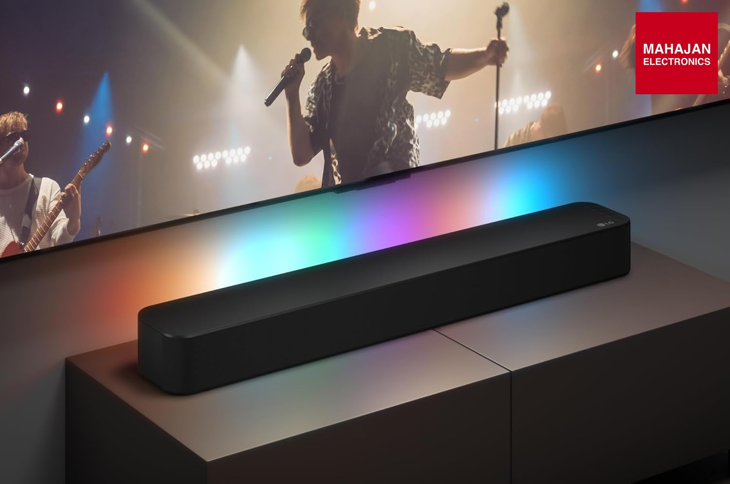 LG SF1A 30 Watts 2.0 Channel Mood Lighting, Compact Size Soundbar with Bluetooth Wireless Connectivity (Black) – Mahajan Electronics Online.