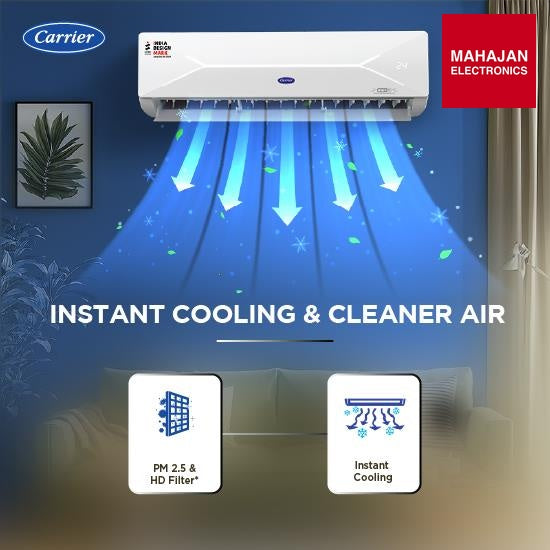 Carrier 24k XCEL LUMO Gxi 3 Star CAI24CL3R36F1 Split Inverter AC 2 Ton 3 Star Inverter Split AC | 6-in-1 – Mahajan Electronics Online.