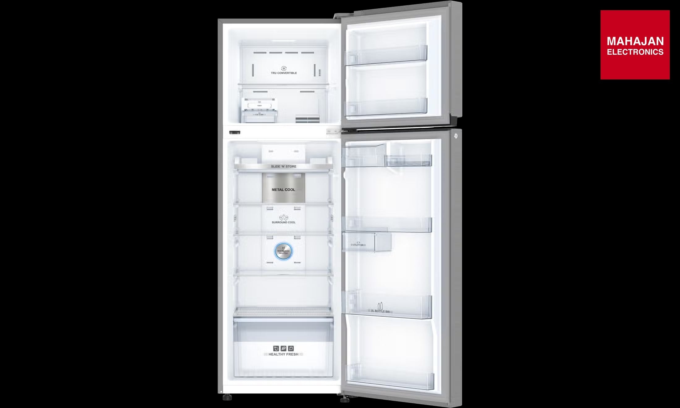 IFB IFBFF-383AIBST 331 Litre 3 Star Frost Free Refrigerator with 12 in 1 convertible| (Brush Grey) – Mahajan Electronics Online.