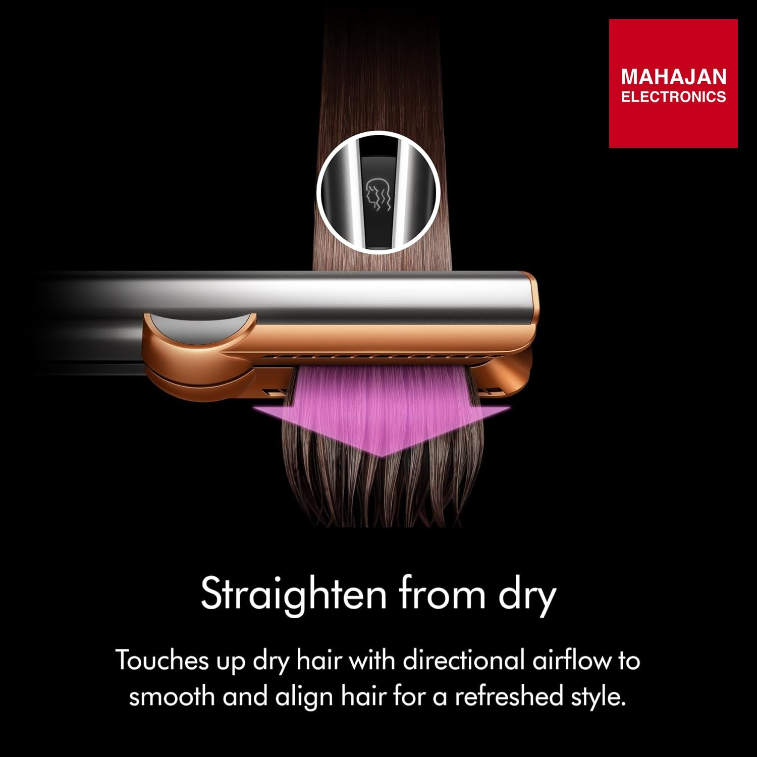 Dyson Airstrait™ Hair Straightener| Wet-to-dry straightener | Straightens with air | No hot plates, no heat – Mahajan Electronics Online.