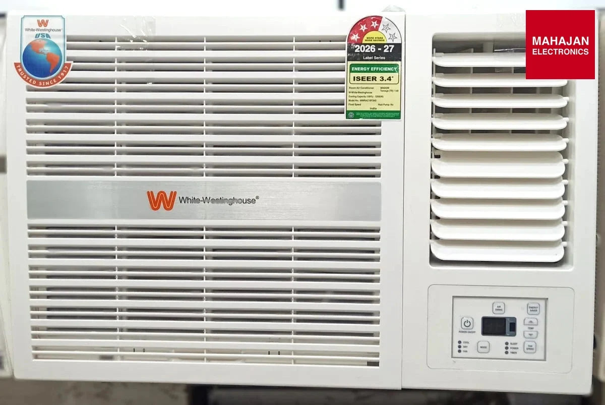 White Westinghouse WWRAC19F3HD 1.5 Ton 3 star 5200 Watts Fixed Speed Window Air Conditioner 2026 – Mahajan Electronics Online.