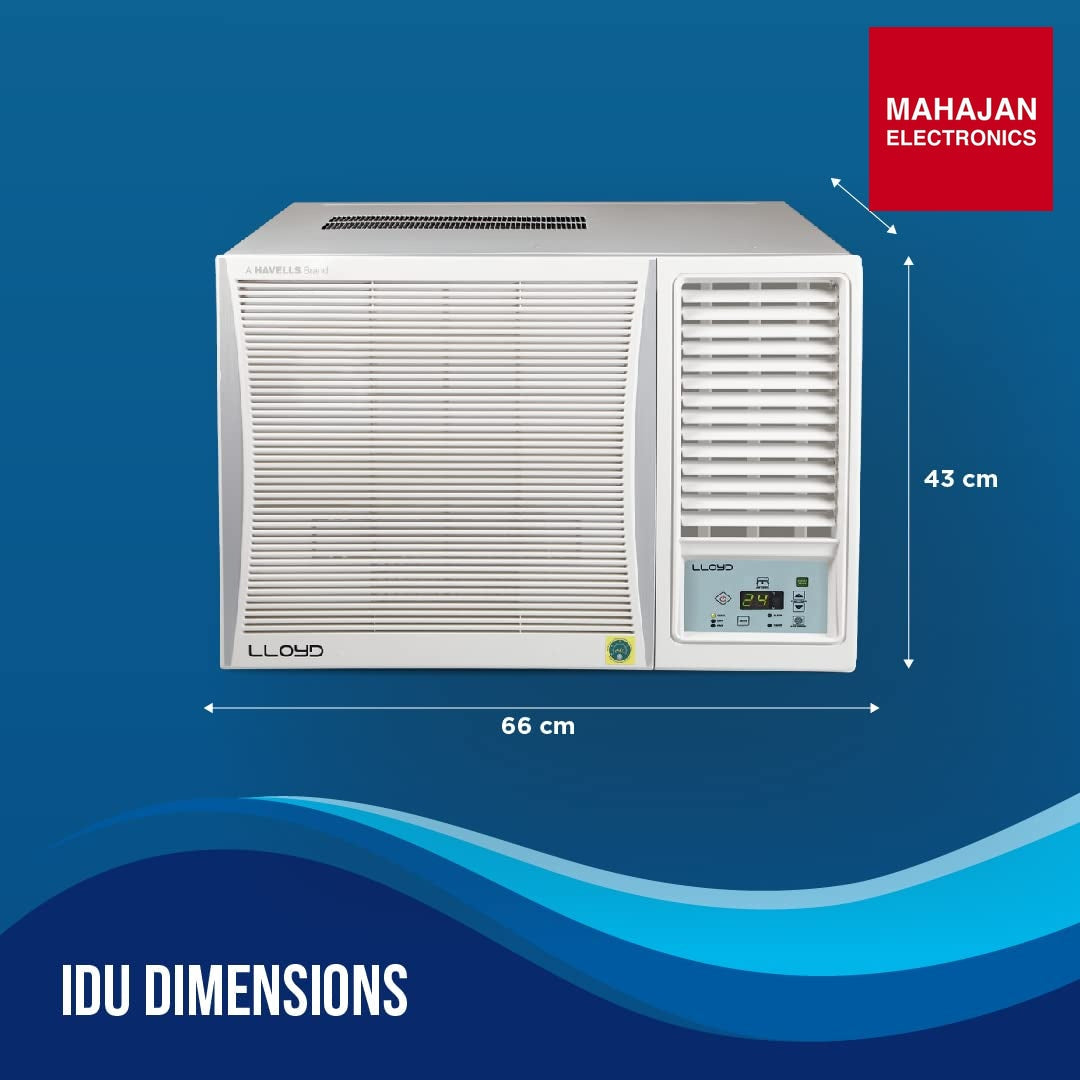 Lloyd GLW18I5AGSPR 1.5 Ton 5 Star Side Throw Inverter Window AC (6 in 1 Convertible, Cools Up To 54°C, Turbo – Mahajan Electronics Online.