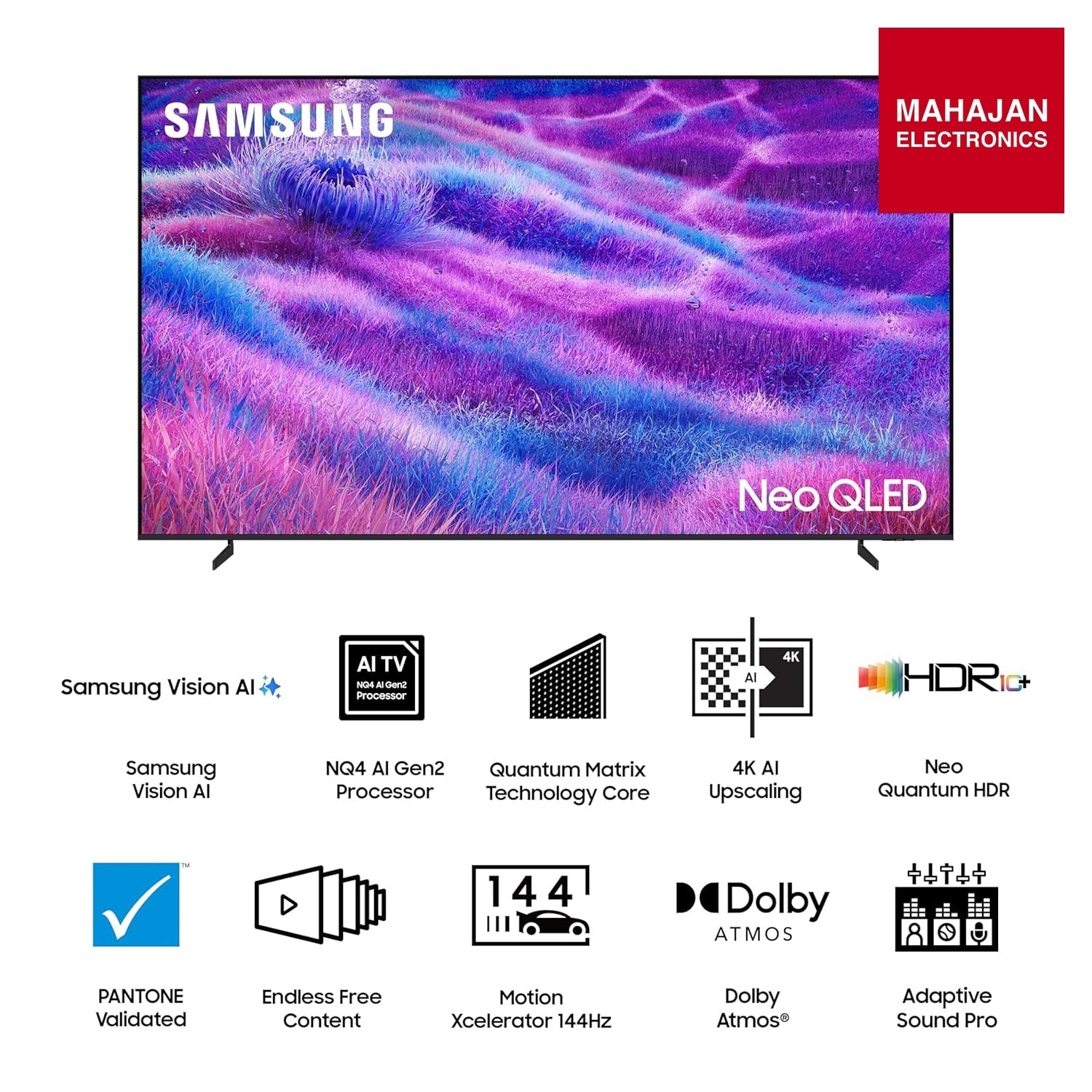 Samsung QA55QN80HAULXL (55 inches) 4K Ultra HD Mini-LED Neo-QLED Smart TV (Titan Black) – Mahajan Electronics Online.