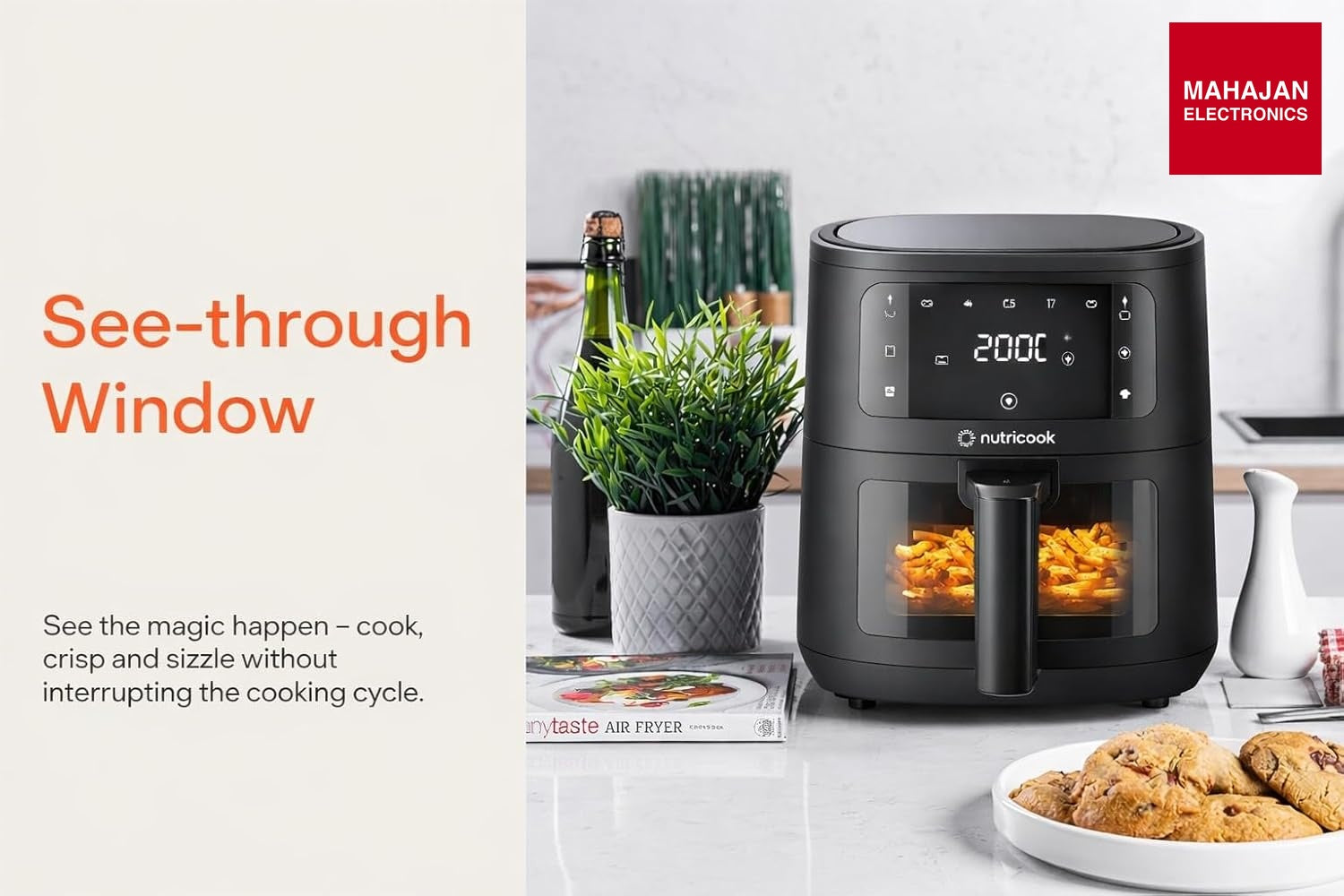 Nutricook Essential 4.5L Air Fryer , 2026 New Launch, 100% Toxin-Free Ceramic Coating - No PTFE, PFAS, PFOA ā Mahajan Electronics Online.