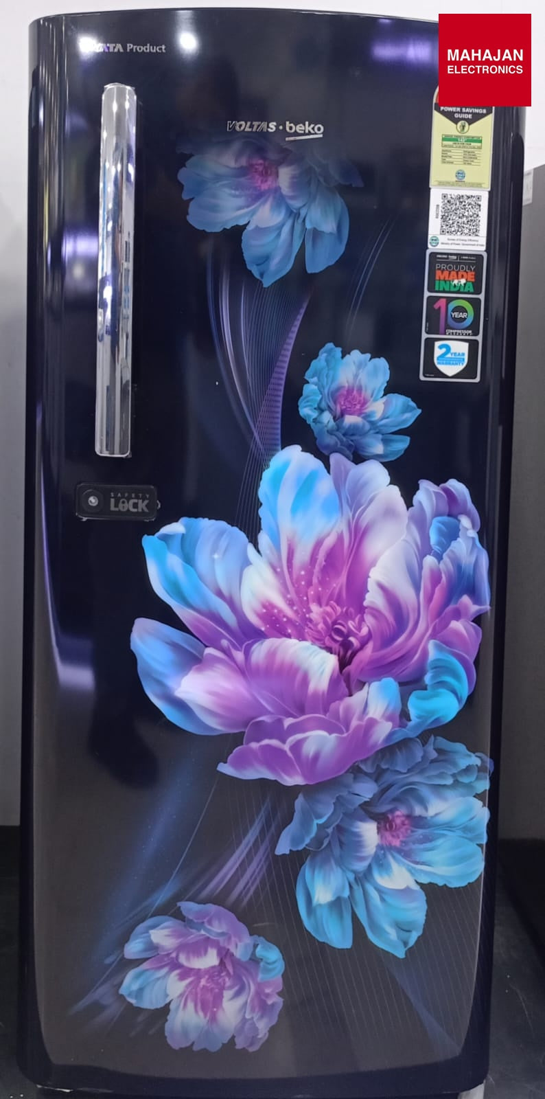 Voltas beko - RDC220B / 3S0BAE0M0000GD 185 L, 3 Star, Direct Cool Single Door Refrigerator Tropical Blue Abby – Mahajan Electronics Online.