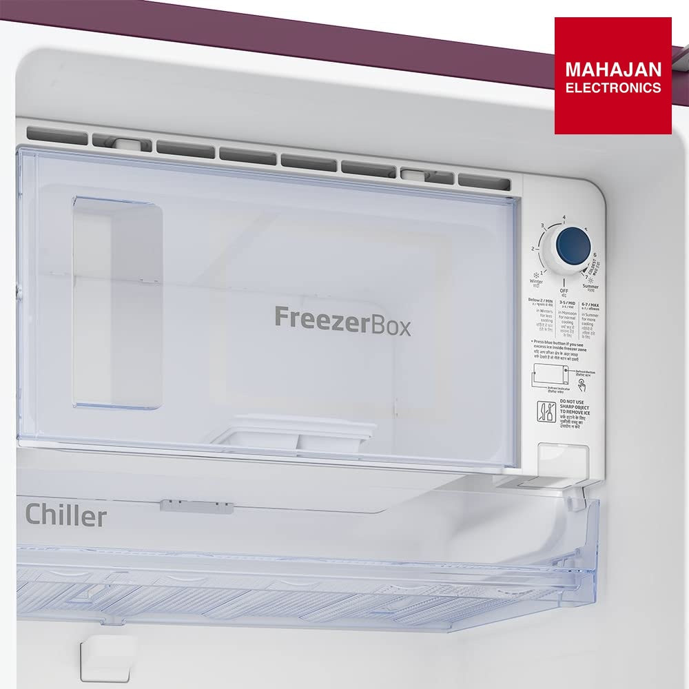 Voltas Beko - RDC245B / 3W0DWE0M000UGD 210L 3 Star Single Door Refrigerator (Dahlia Wine) | Direct Cool – Mahajan Electronics Online.