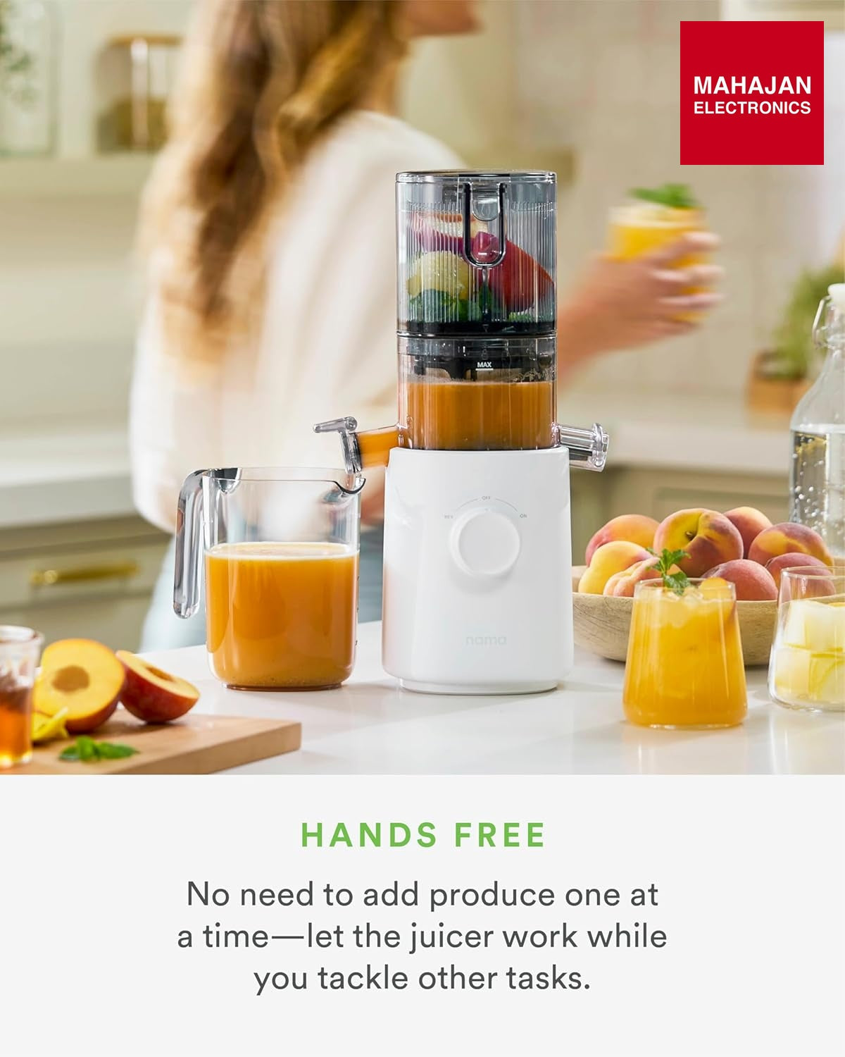 Nama J3 Compact Cold Press Juicer β Self-Feeding, Portable & Nutrient-Rich Juicing β Mahajan Electronics Online.