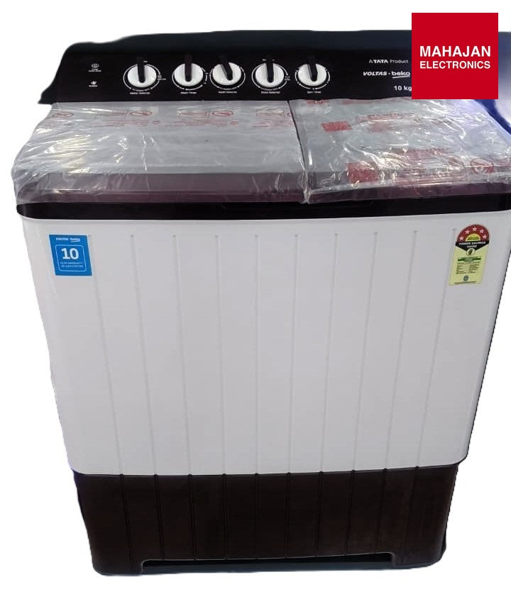 Voltas Beko WTT100UPA/BRSSWH5PTDA 10 kg Semi Automatic Top Load Washing Machine mahajan electronics 0nilne – Mahajan Electronics Online.