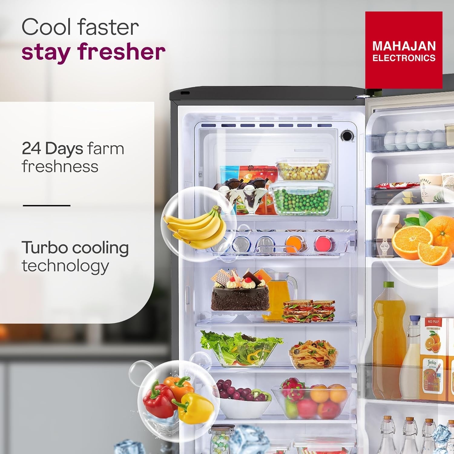 Godrej RD EMARVEL 290CN THI FS ST 268 L 3 Star Turbo Cooling Technology Single Door Inverter – Mahajan Electronics Online.
